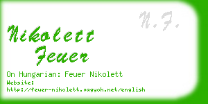 nikolett feuer business card